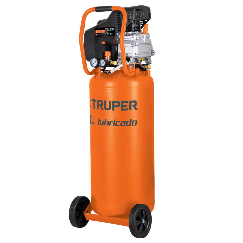 Compresora de aire 80Lt vertical, 3-1/2HP Truper
