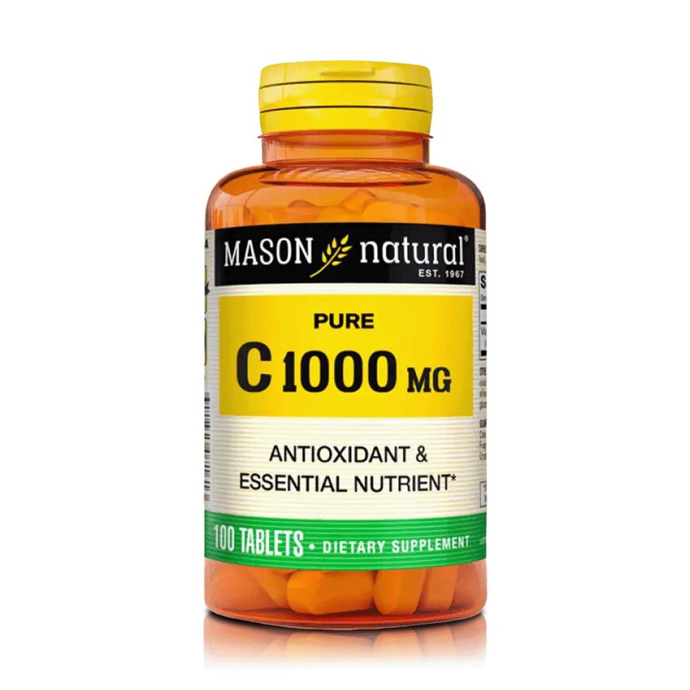 Vitamina C Pura 1000 Mg - (100 Tabletas) - Mason Natural