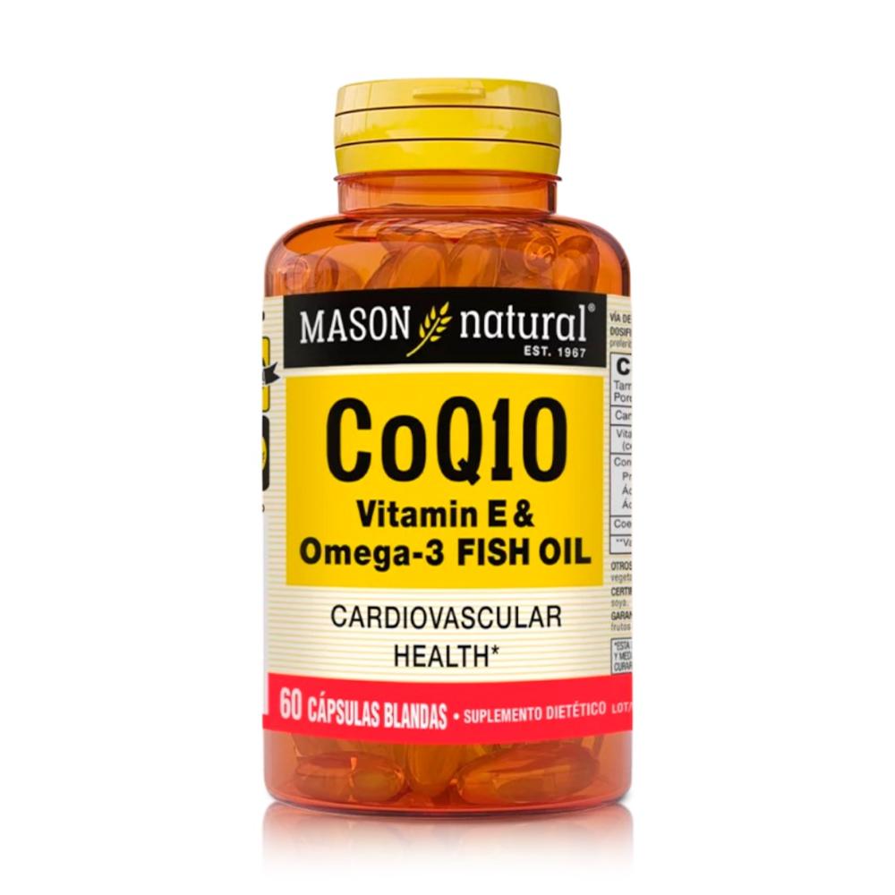 Coq10 Vitamina E & Omega 3 - 60 Cápsulas - Mason Natural