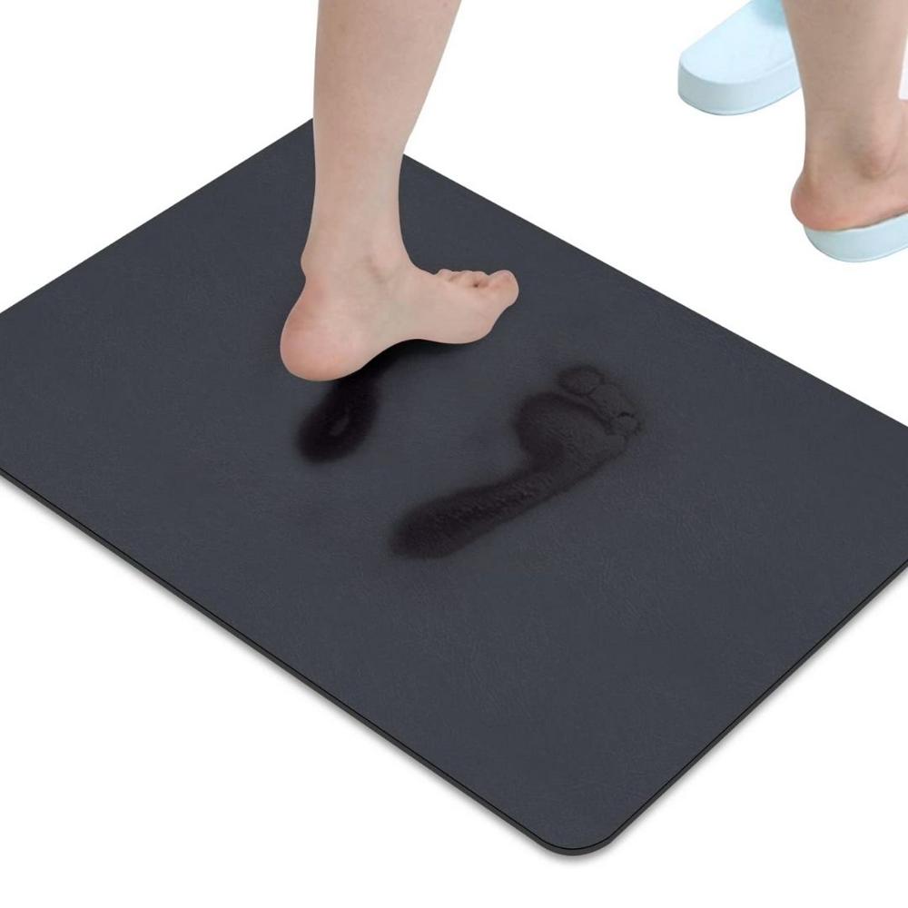 Alfombra de Baño Súper Absorbente Color Negro HogarMás