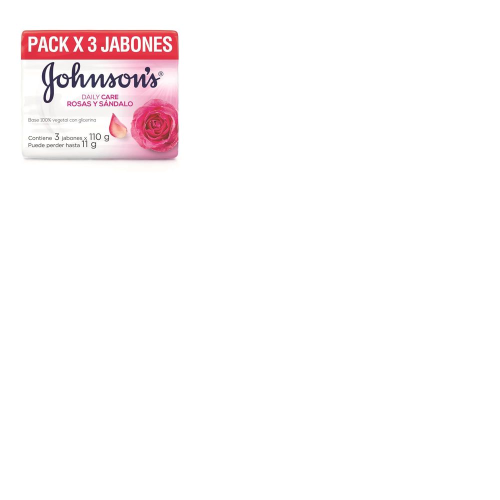 Jabón JOHNSON'S Rosas y Sándalo Paquete 3un x 110g