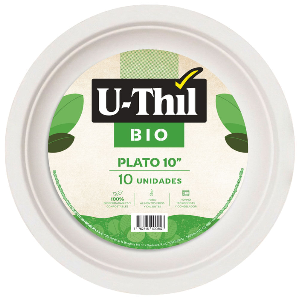 Platos U-THIL 10'' BIO Pack 10un