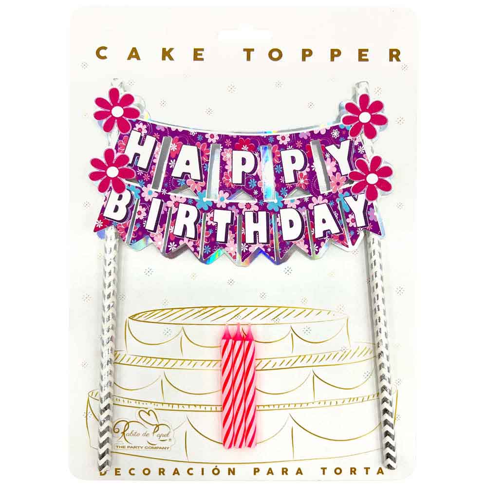 Topper Banderin Hb Flore RABITO DE PAPEL