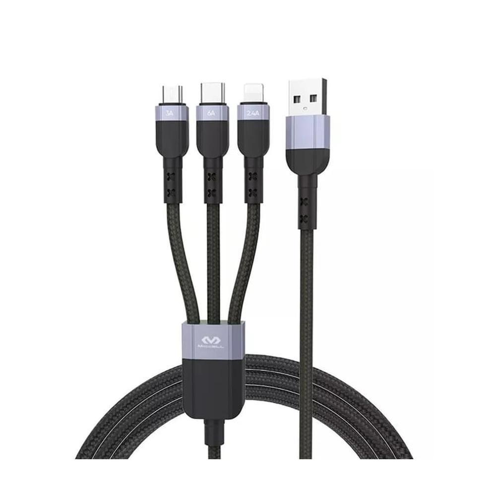 Cable de datos 3 en 1 Super Carga 66W 6A 120cm VQ-D132