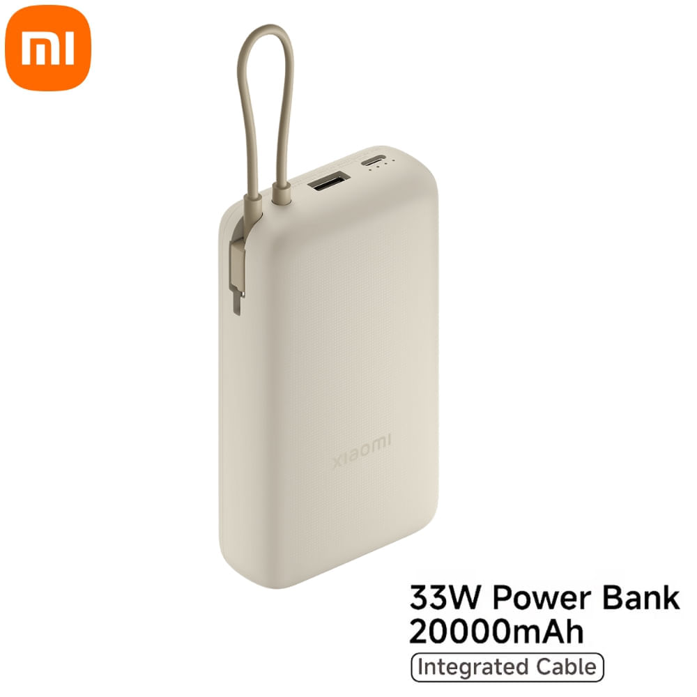 Power Bank Xiaomi 20000mAh 33W Fast Charger - Blanco