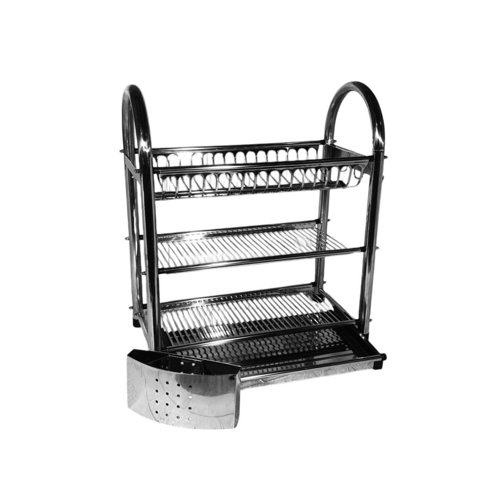 Escurridor de Platos para Cocina 3 Niveles en Acero Inoxidable
