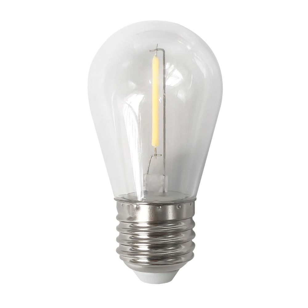 Foco Vintage S14 E27 1W Luz Cálida Clear x 6 unidades Orange