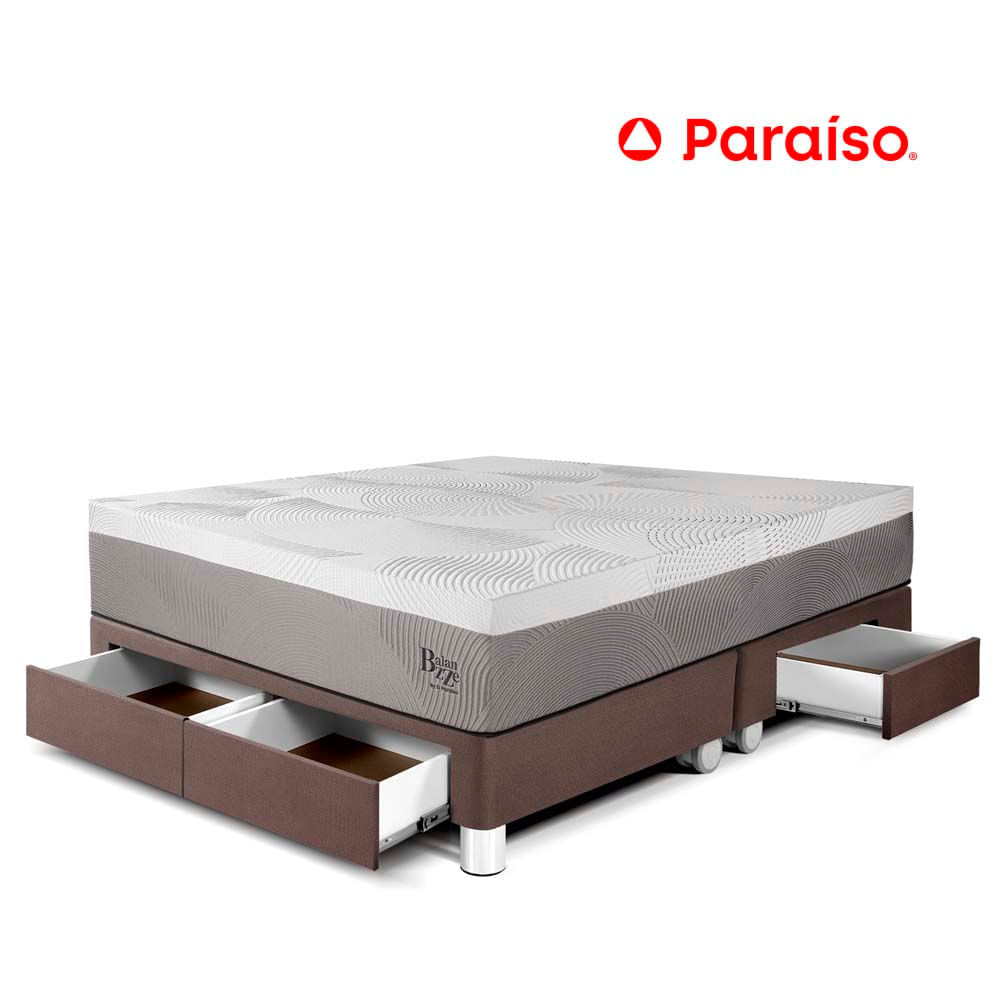 Cama con Cajones Balanzze Queen Chocolate