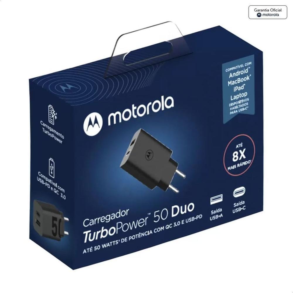Cargador Motorola Turbo Power 50w Puerto Dual