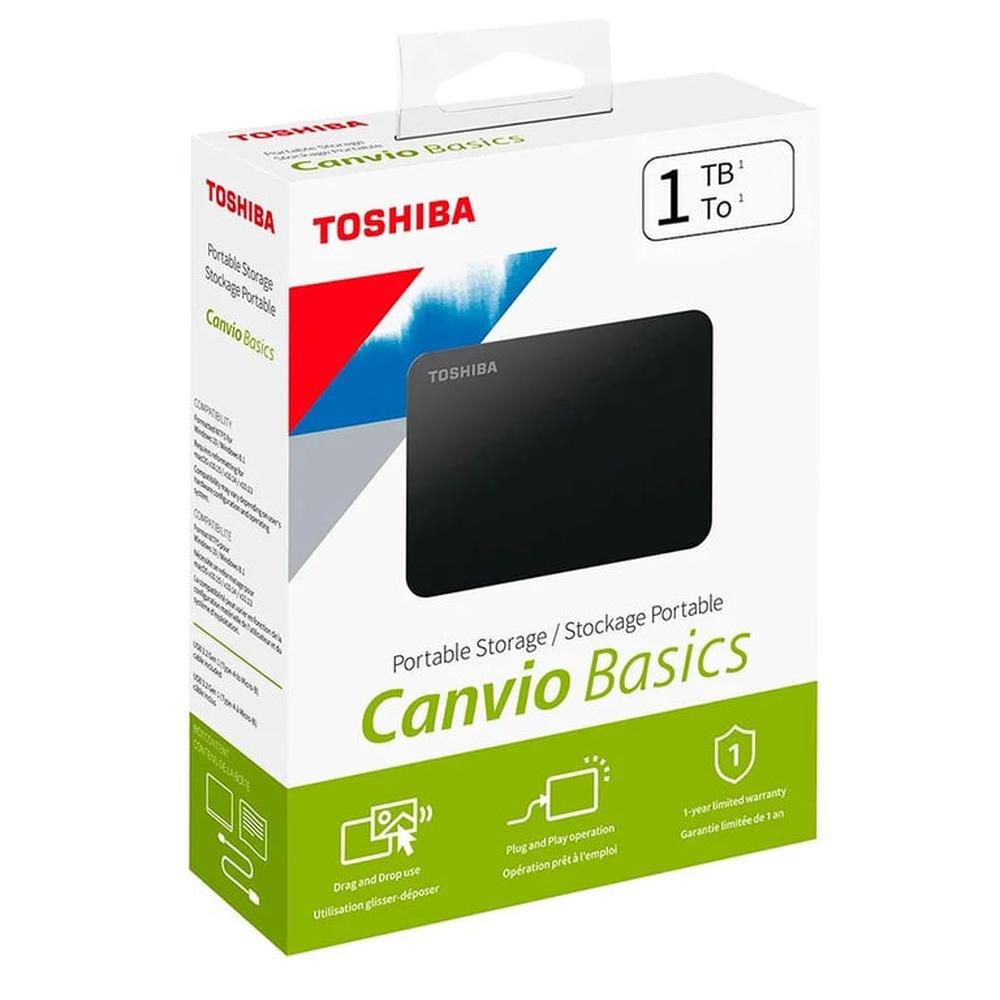 Disco Duro Externo Toshiba Canvio Basics Almacenamiento Confiable 1Tb