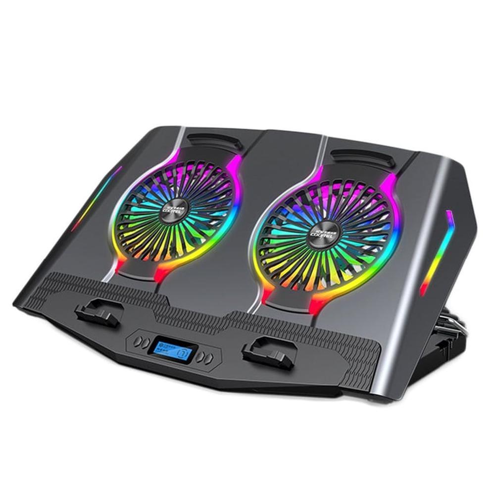 Cooler para Laptop Gamer 2 Fan 14cm RGB Avatec soporte de celular