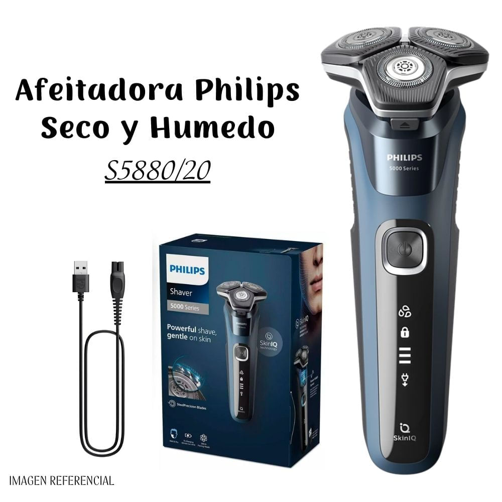 Afeitadora Philips 360D Flexible seco y húmedo S5880/20