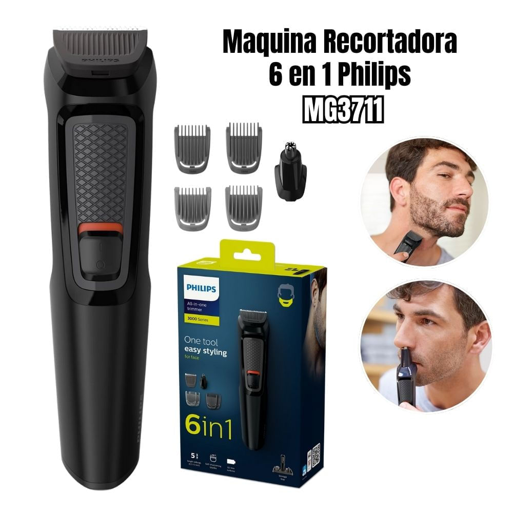Recortador Philips Multigroom Serie 3000 6 en 1 MG3711