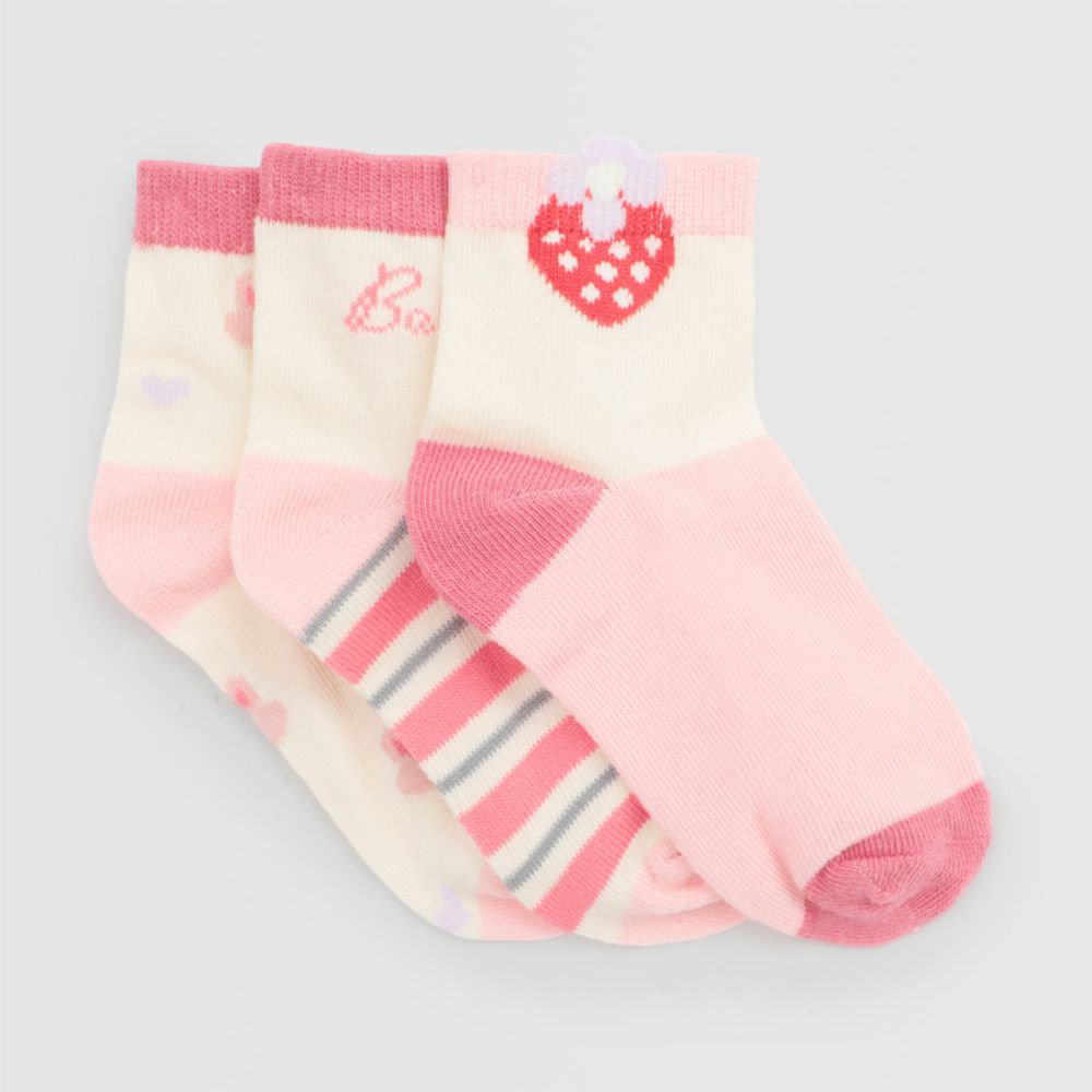 Pack X3 Medias Para Recien Nacido Baby Circus Strawberry