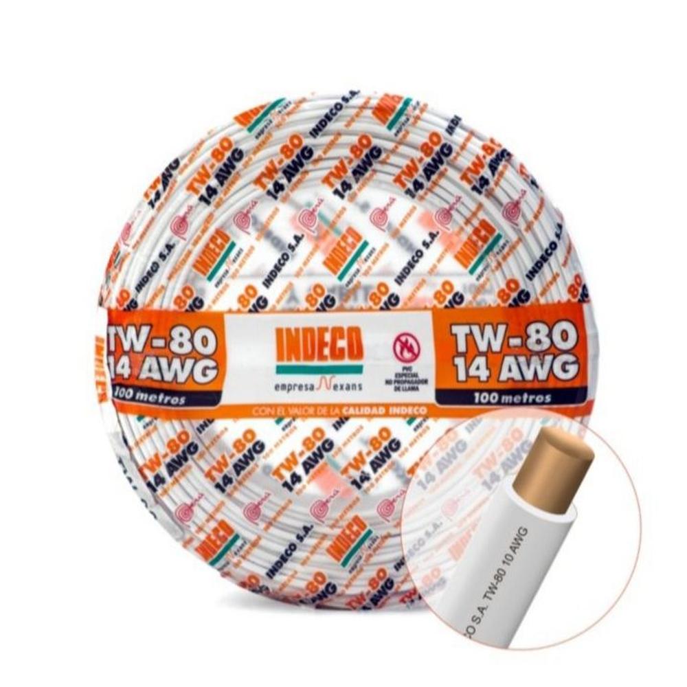 Cable Tw80 Plus 450/750V 14 Awg Indeco Blanco Oechsle
