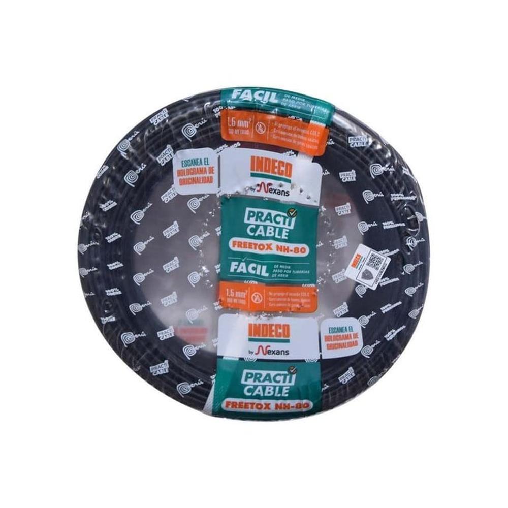 Cable H-4.0Pc Freetox- Pc Nh-90 450-750 V 4.0 Mm2 Indeco - Negro