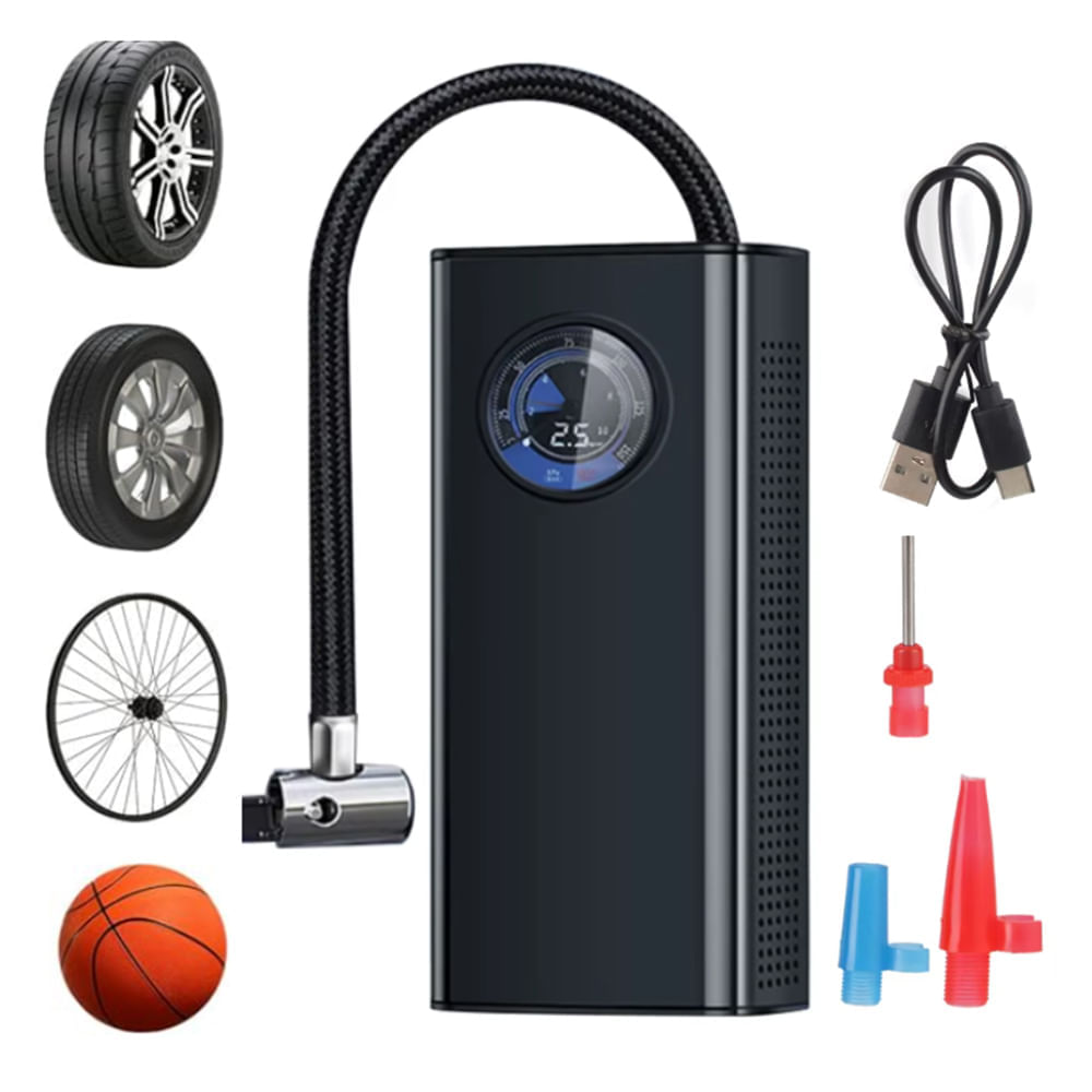 Compresor De Aire inalambrico con pantalla Inflador llanta