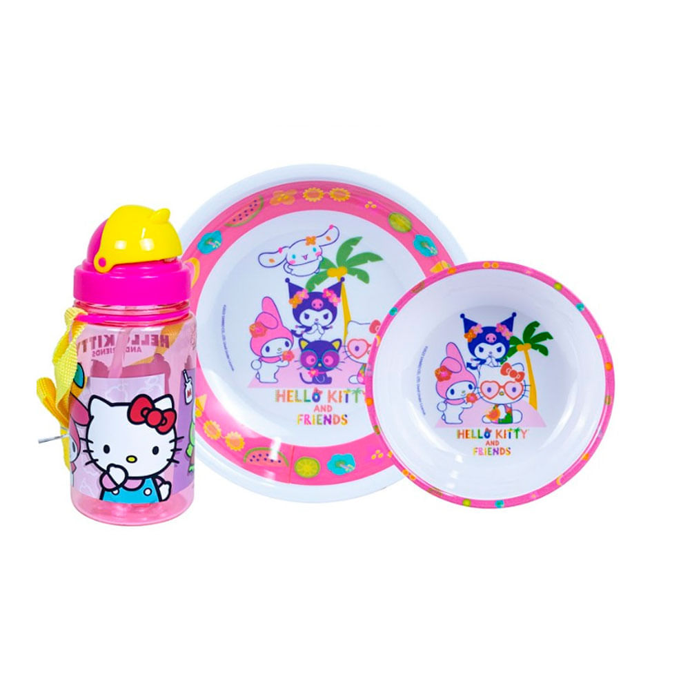 Vajilla infantil Hello Kitty & Amigos +Tomatodo Scool 703510