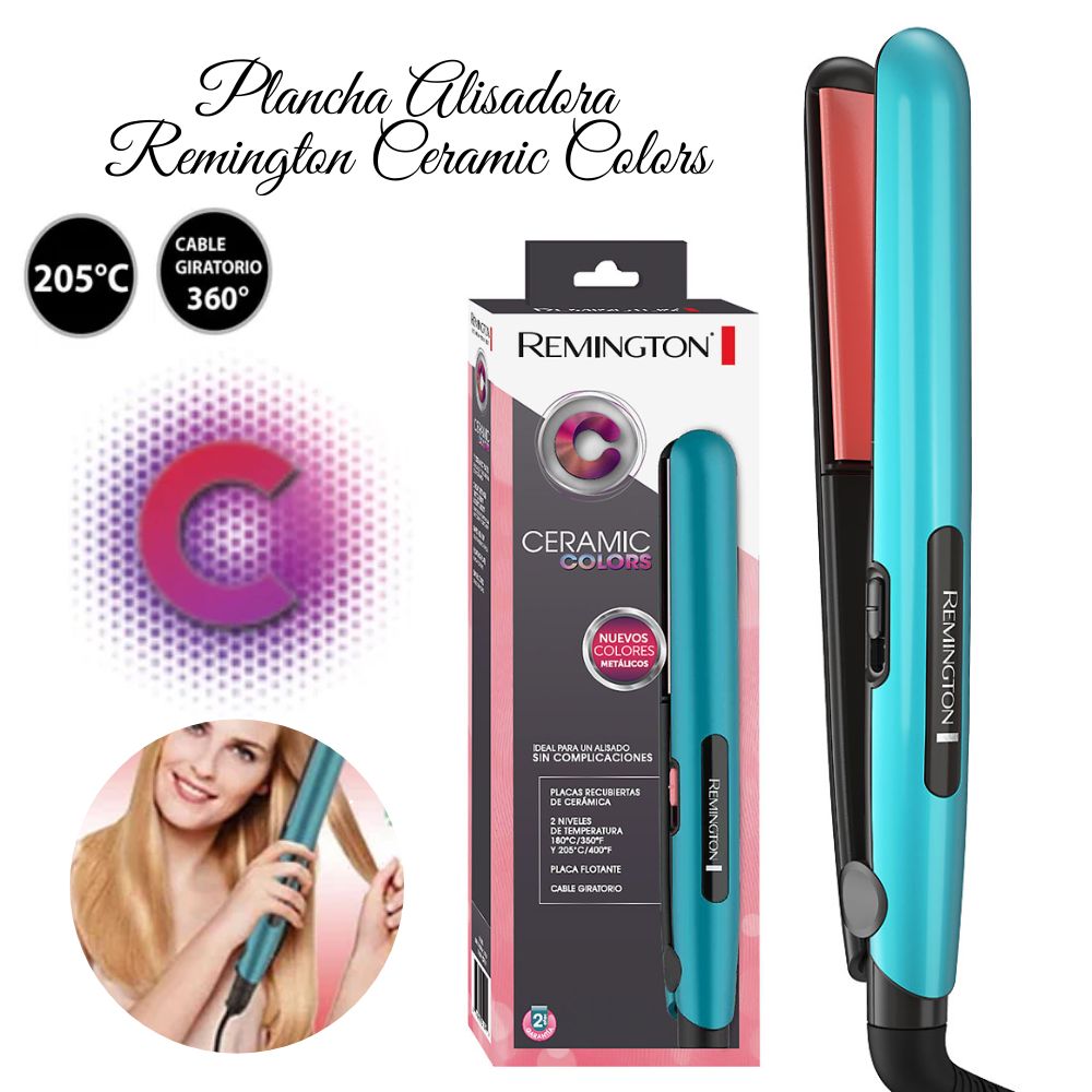 PLANCHA ALISADORA REMIGNTON CERAMIC COLOR S1520