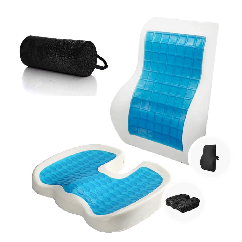 Cojín Lumbar y Cojín Coxis Gel Tech Regalo Cojín Cervical Teraflex