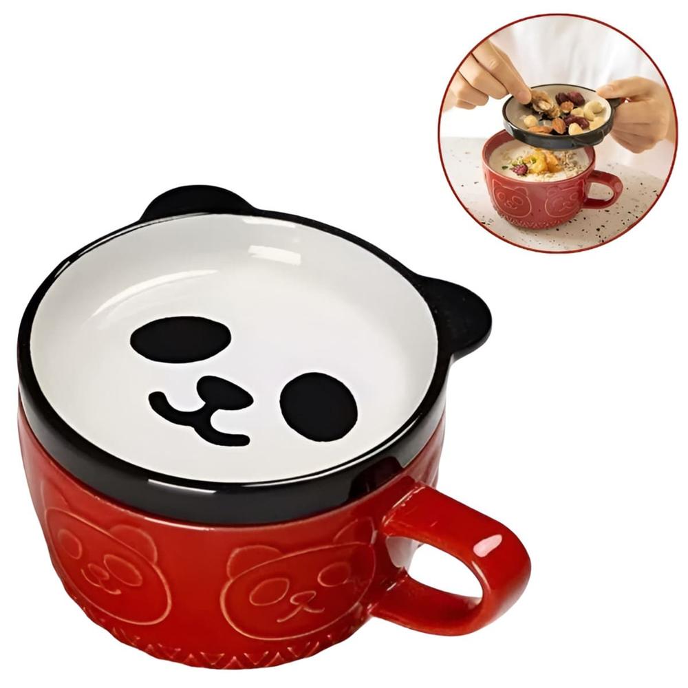 Juego De Taza Con Plato Diseño De Animales Kawaii Coleccionables Panda 998PP08