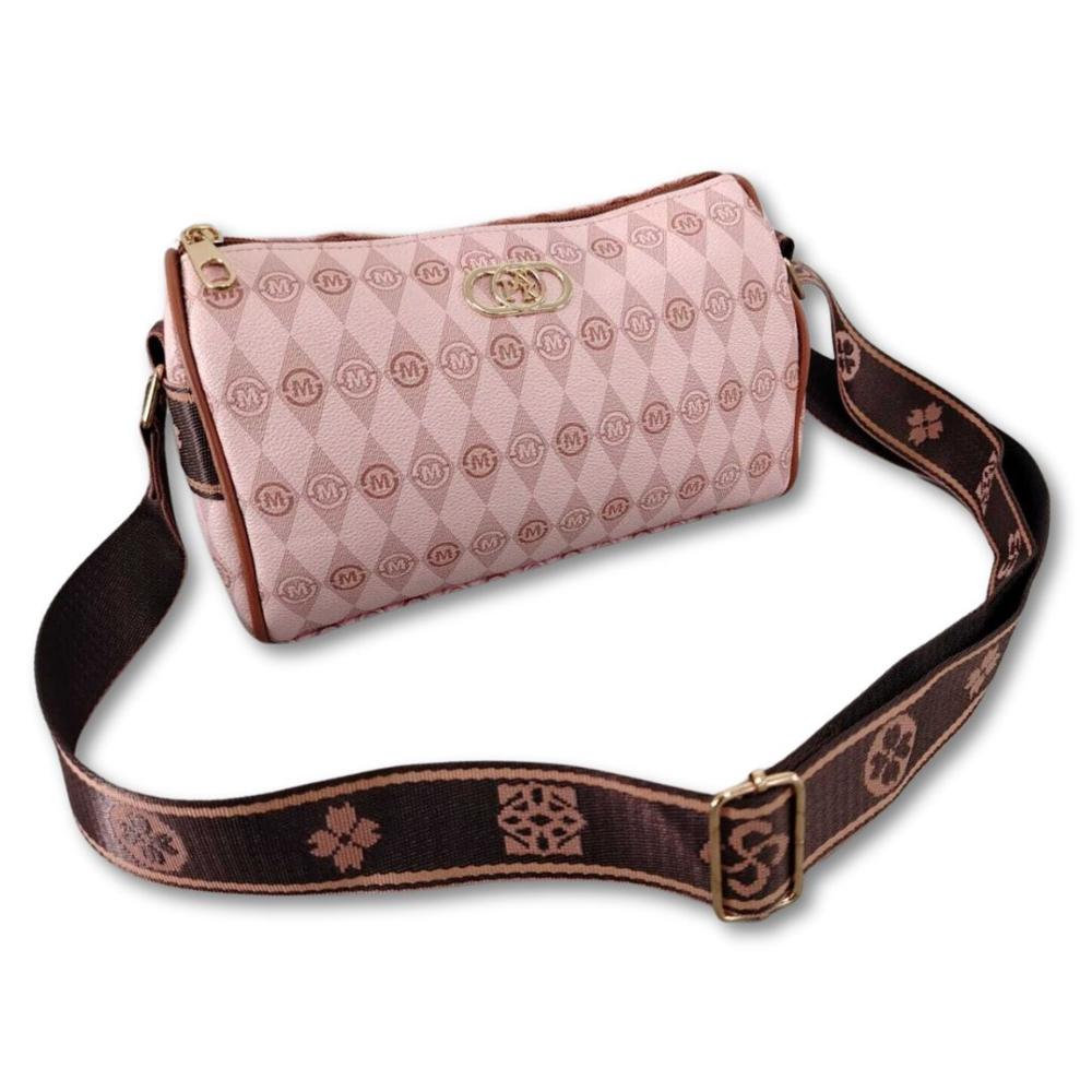 Bolso Cruzado Cartera Bandolera Con Correa Ancha Fashion Rosado