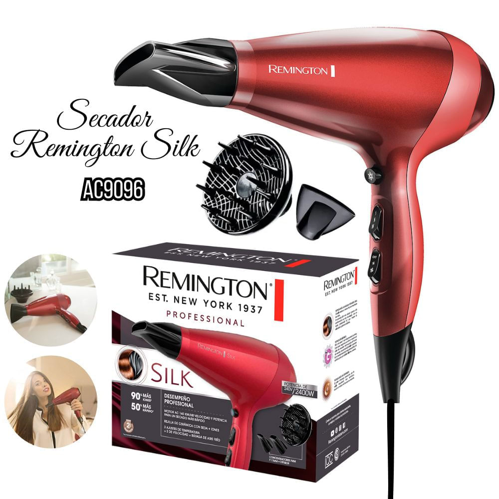 Secadora de Cabello Remington Silk 2400 Watts AC9096.