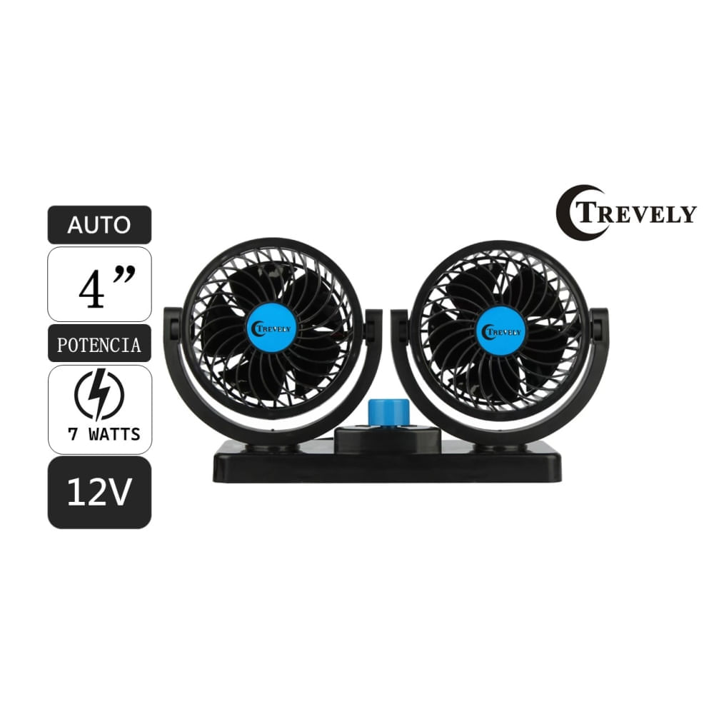 Ventilador para auto 4"" TREVELY CT-400 - 12 Voltios