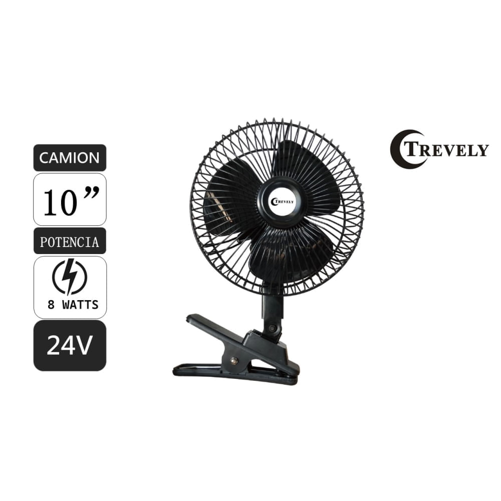 Ventilador para auto 10"" TREVELY CT-1024 -  24 Voltios