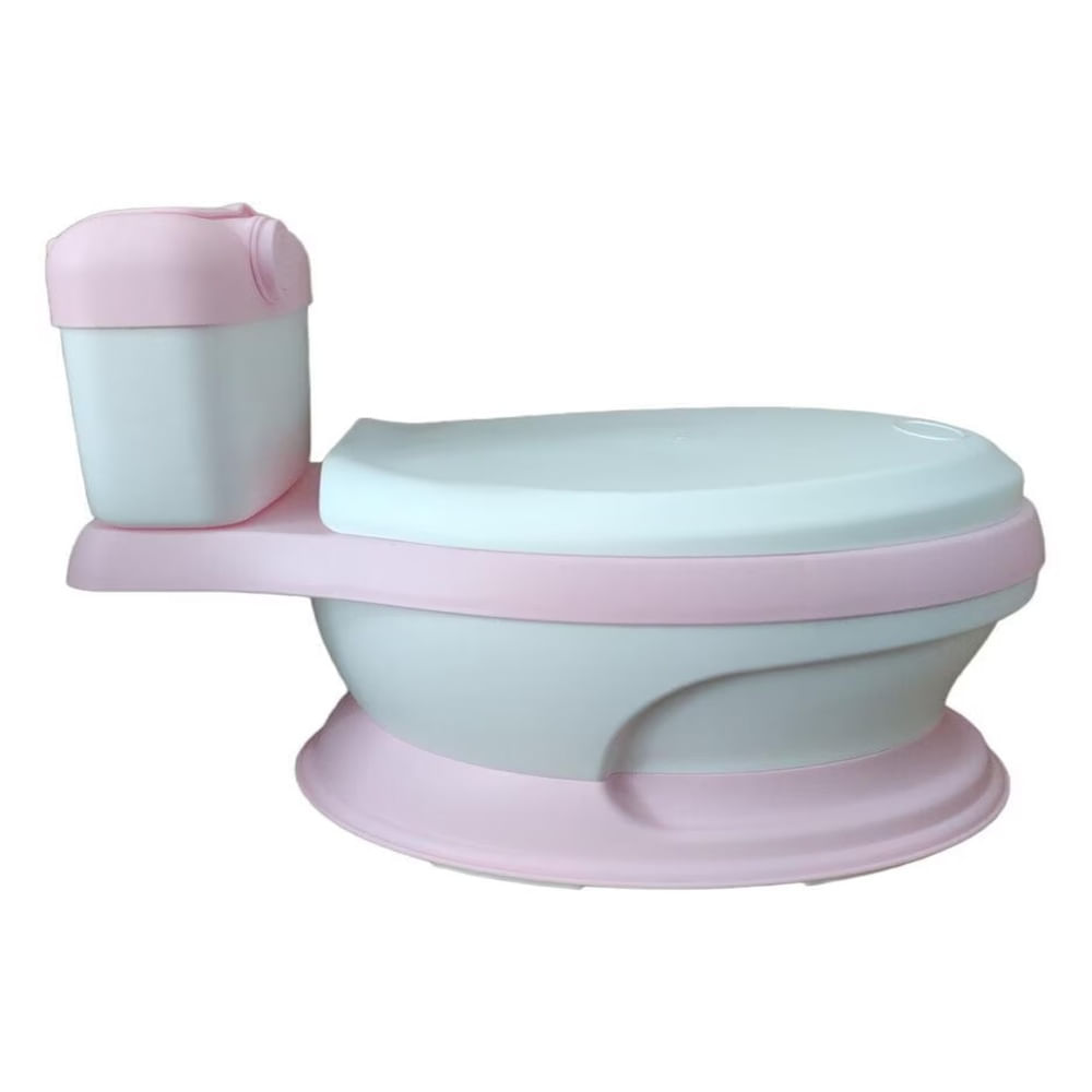 Bacin Rosado en Forma de Inodoro para Niños