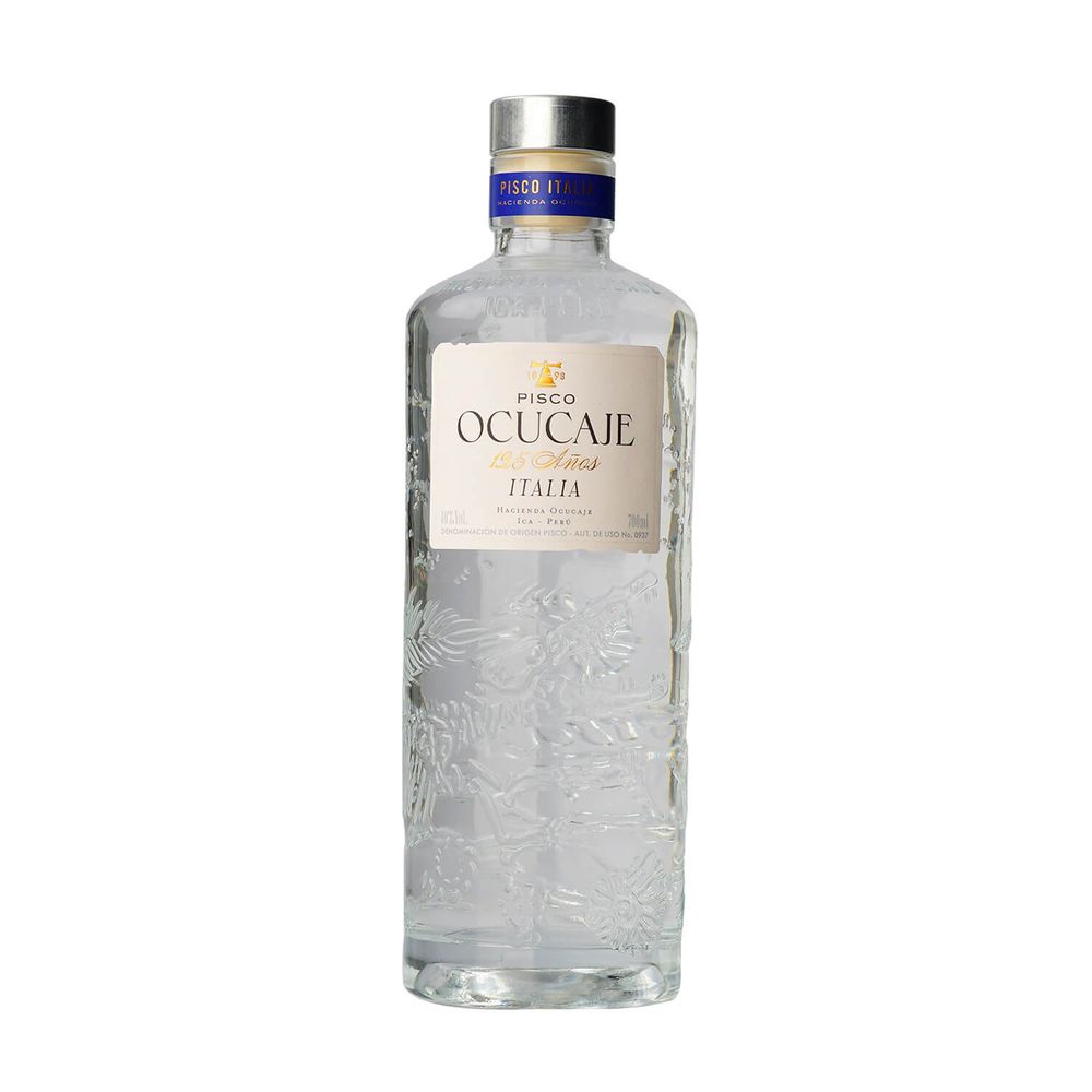 Pisco Ocucaje 125 Años Puro Italia Bt 700 Ml