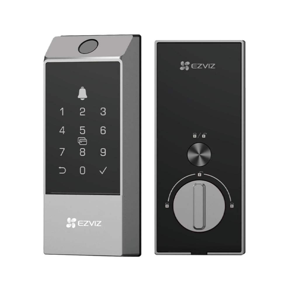 Cerradura de cerrojo inteligente DL04 PRO Desbloqueo Remoto y Huella Bateria IP54 - Ezviz