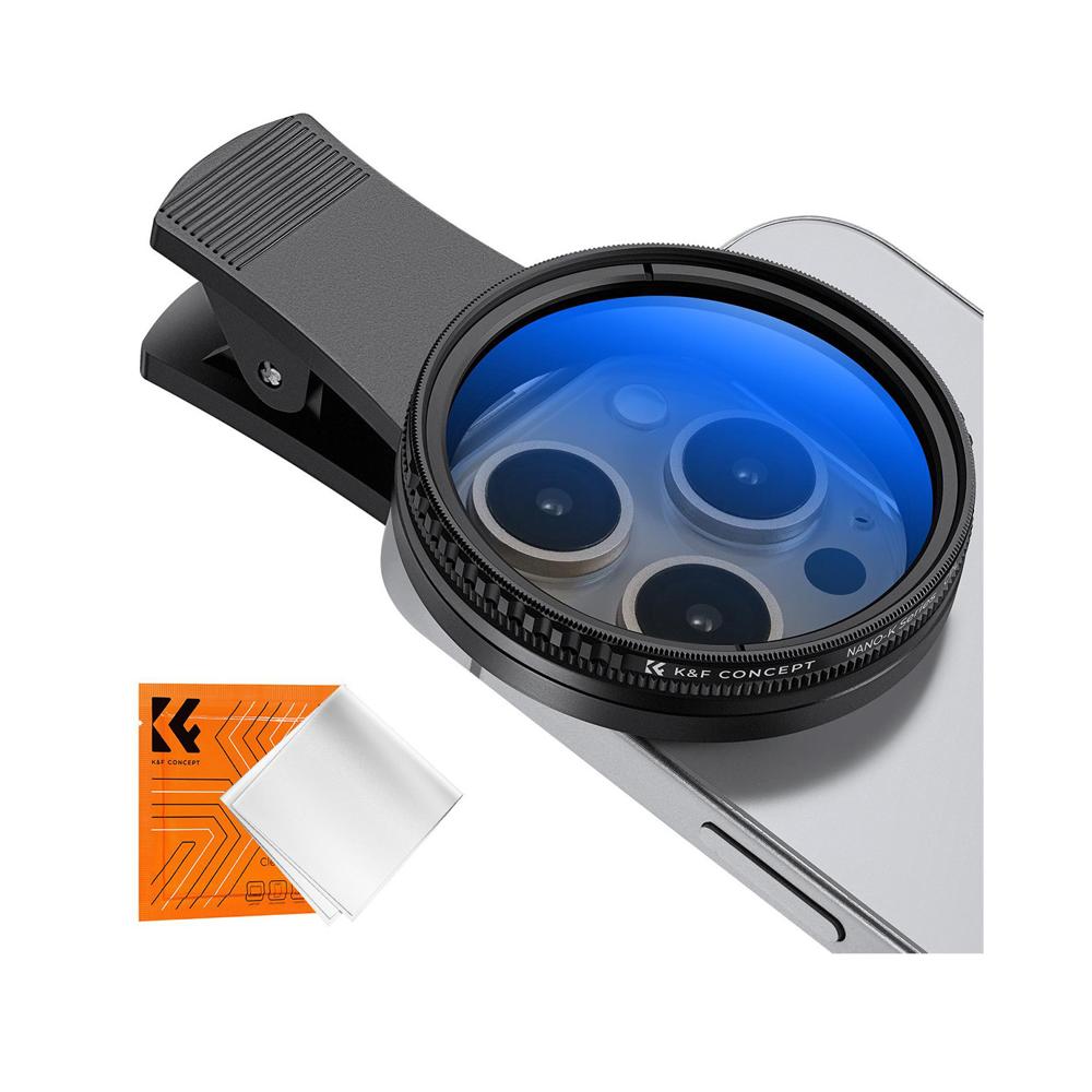 Kit de filtro polarizado 52mm magnético para smartphone - K&F Concept