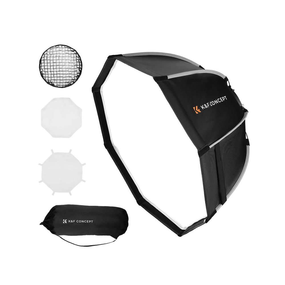 Softbox octagonal armado rápido de 65cm + grilla - K&F Concept