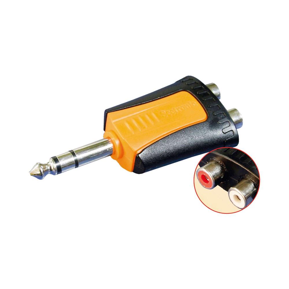 Adaptador 2 Jack RCA a Plug TRS 6.35mm MP3-2RF SEETRONIC