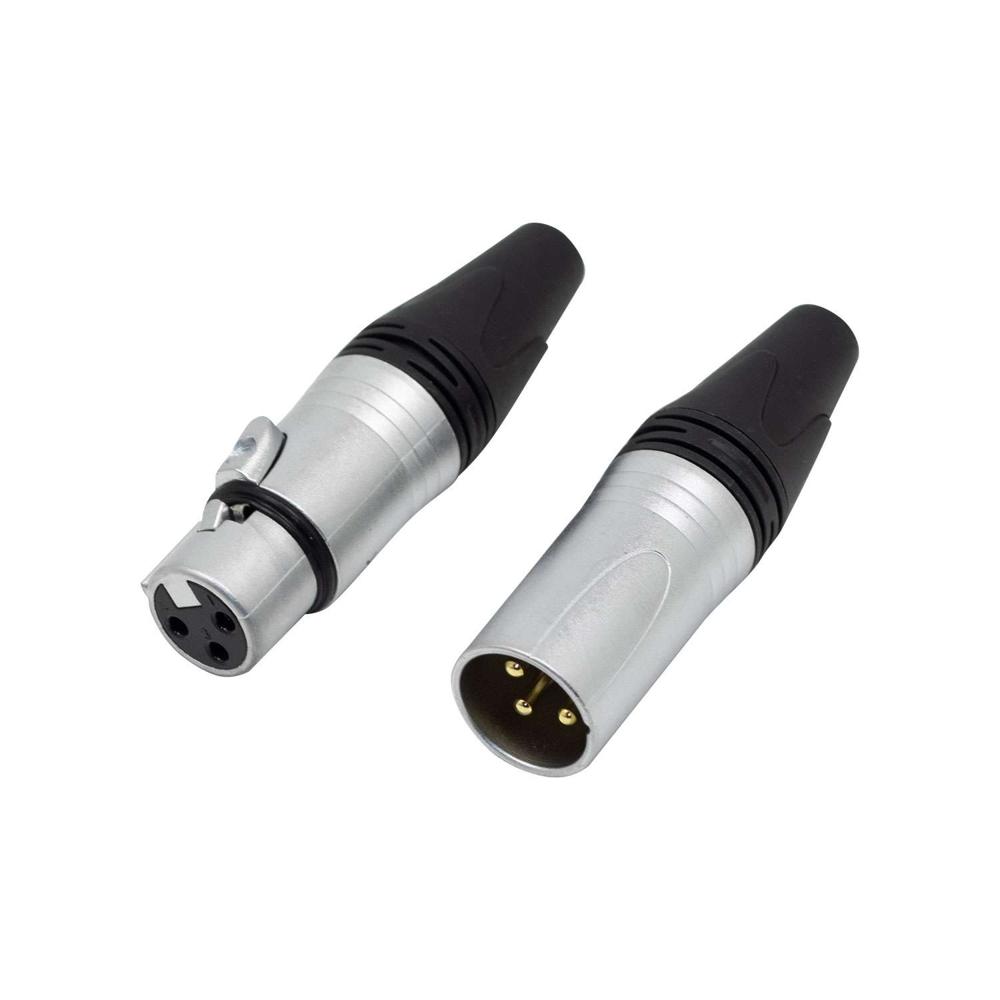 Plug y Jack Canon XLR 3 Pines Negro Par LA1312MF-NG BATBLACK