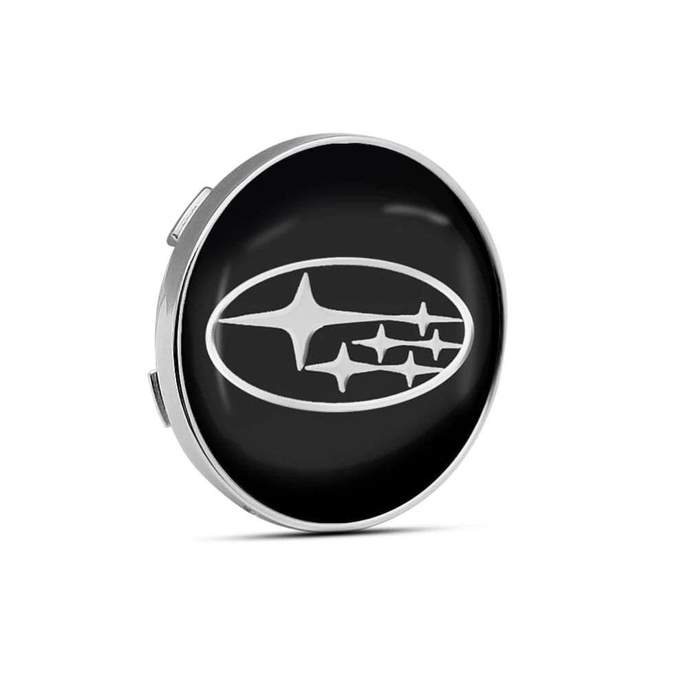 Tapa Central compatible con Aro Subaru 60mm (juego 4 Unids) Color Negro
