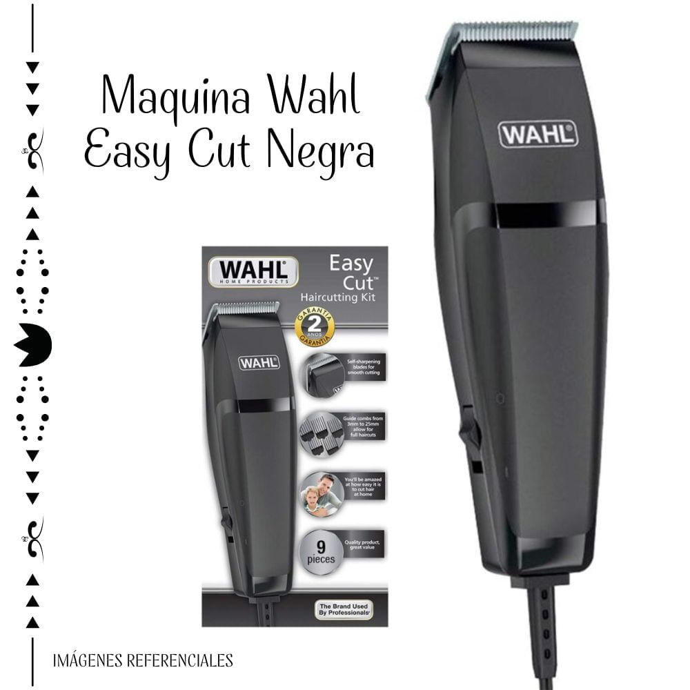 Maquina Wahl de Cortar Cabello Easy Cut 10 Piezas - NEGRO