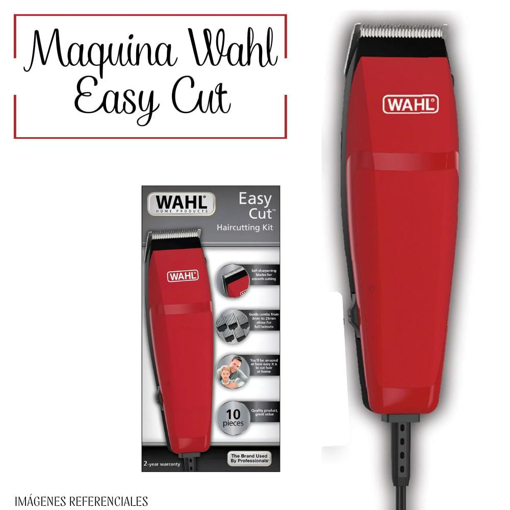 Maquina Wahl de Cortar Cabello Easy Cut 10 Piezas - ROJO