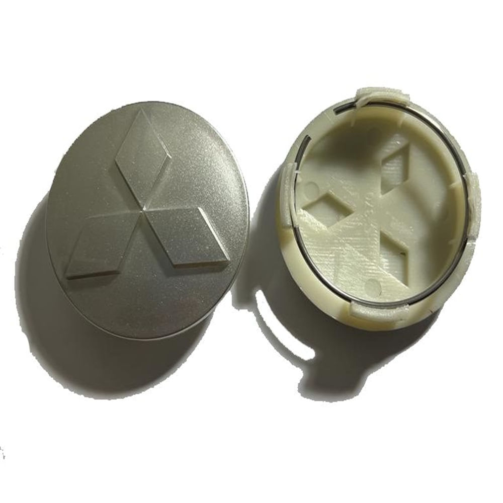 Tapa Central compatible Aro Mitsubishi 60mm (juego 4 Unids) Color Plata