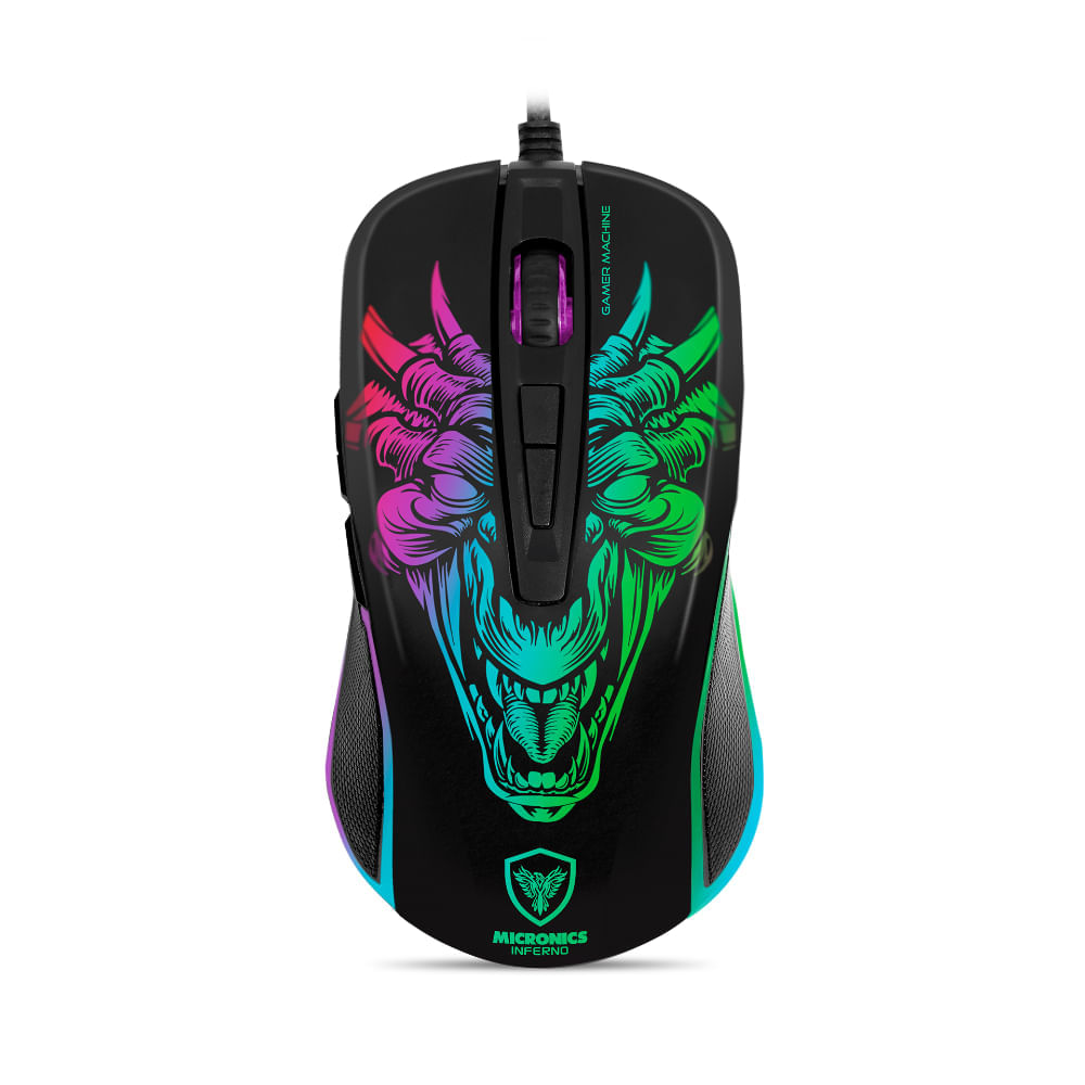 Inferno MIC 816 Mouse Gamer USB RGB Running 7B 3200 DPI Micronics