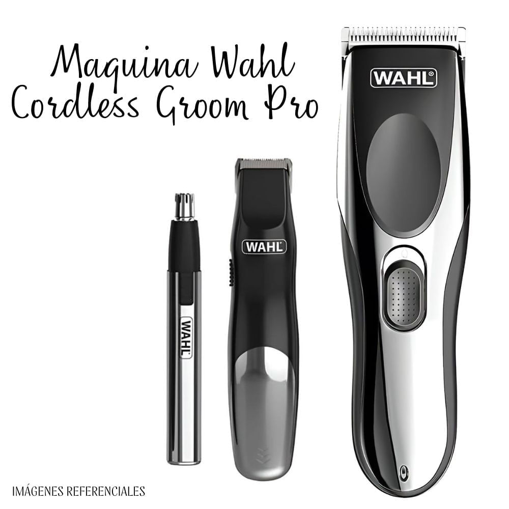 Maquina Wahl Inalámbrica Cordless Groom Pro 23 pzas