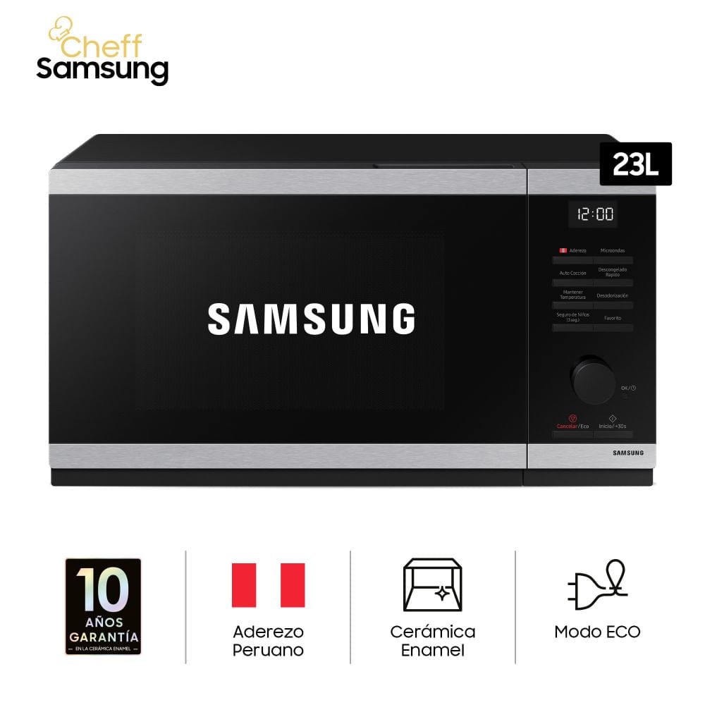 Horno Microondas Cheff Samsung 23L MS23DG4504ATPE