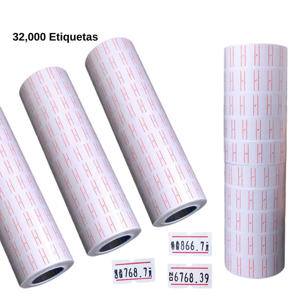 32,000 Etiquetas 21x12mm para Etiquetadora Mx5500 de Precio