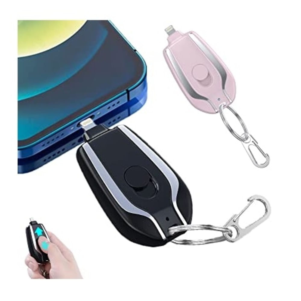 Cargador Modelo Llavero Rosado Portatil para Celular Lightning