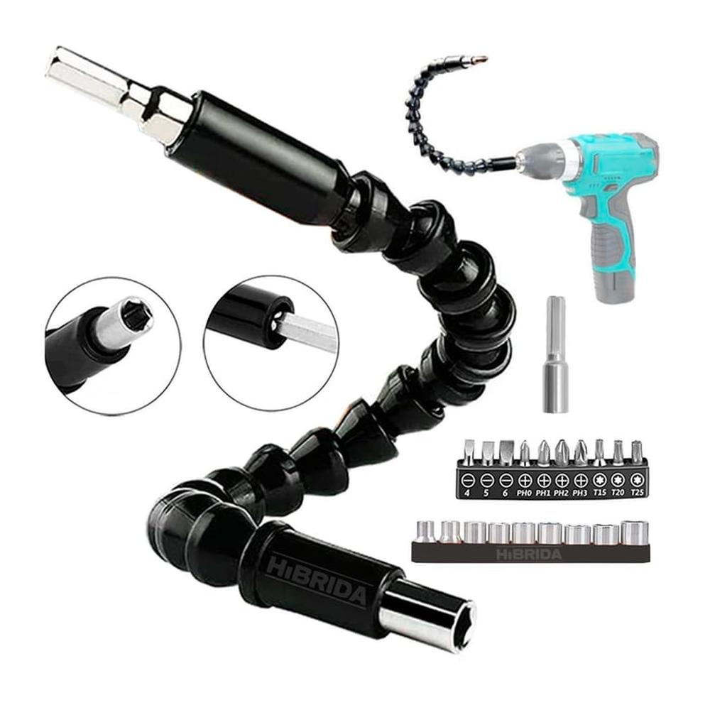 Extensor Flexible Para Taladro Más Adaptador Y Dados - Hbrd-Full-Set