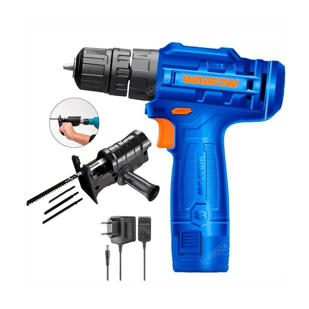 Combo Taladro Atornillador 12V  Adaptador Caladora Cortadora Sierra