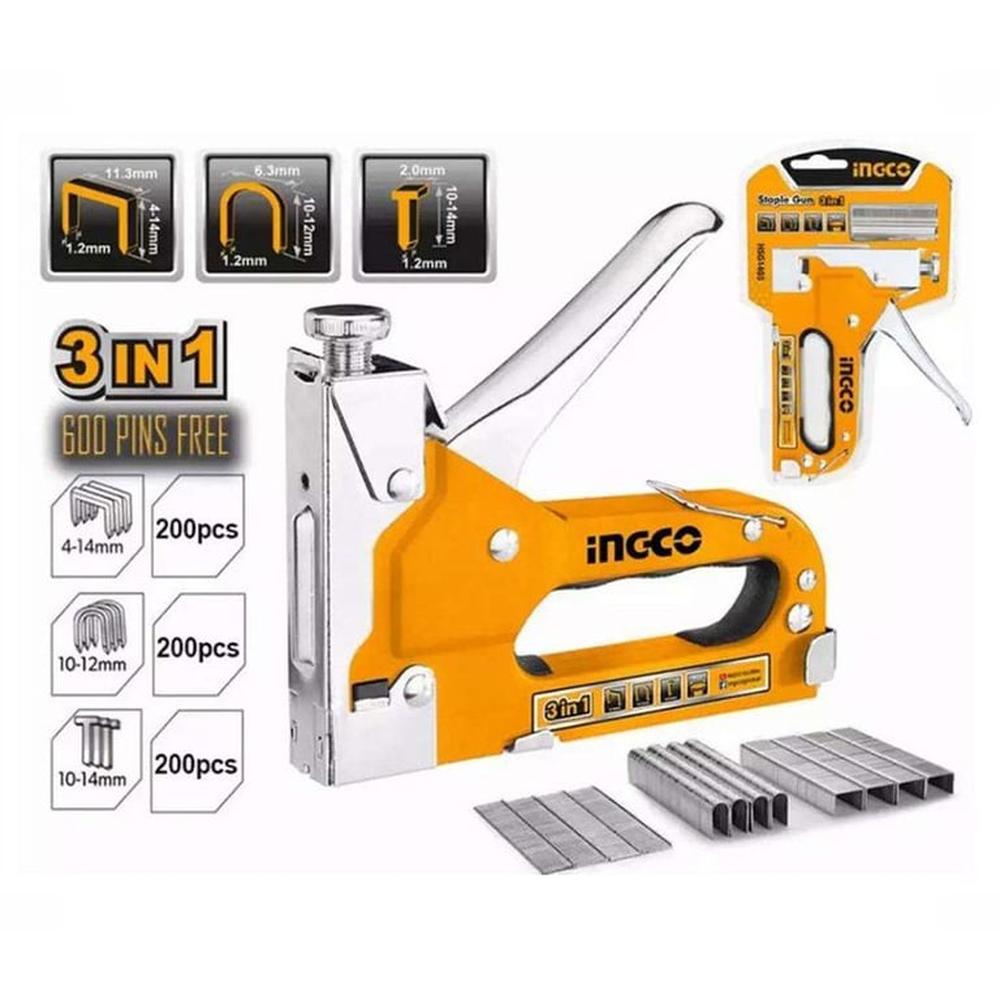 Engrapadora Clavador Manual 3 En 1 Metálica Industrial Ingco - Hsg1405