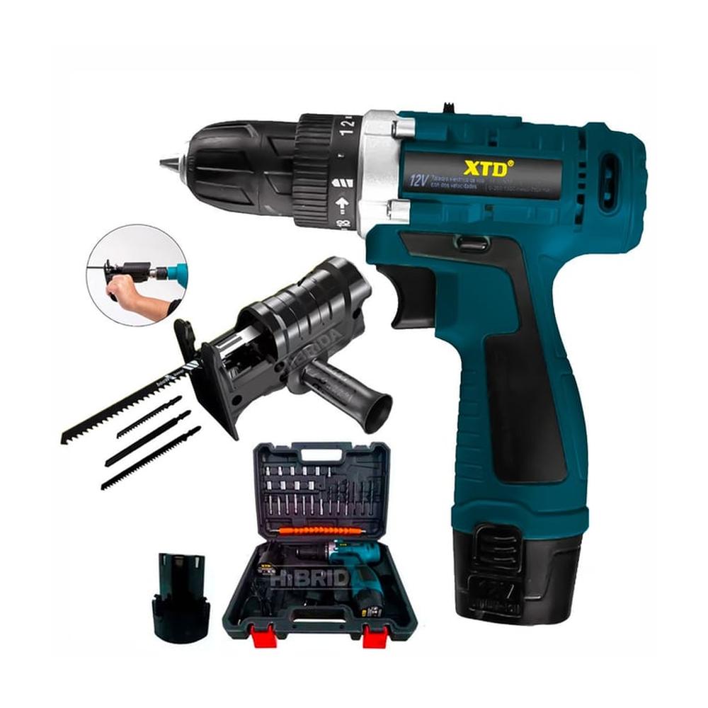 Combo Taladro Atornillador 12V Inalámbrico Adaptad