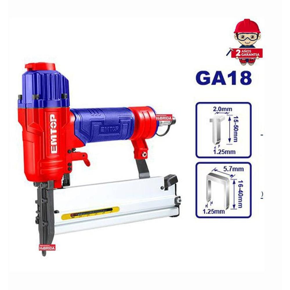 Clavadora Engrapadora 2 En 1 Neumática 60-100 Psi Emtop - Ecbn504001
